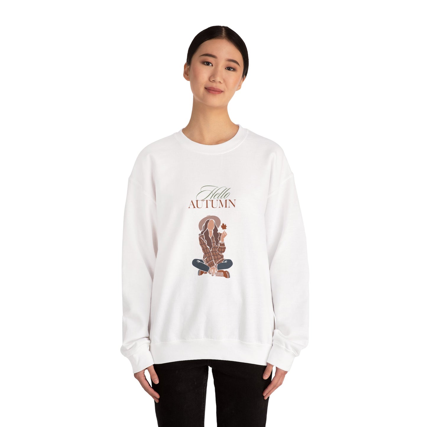Brown Autumn Women's Heavy Blend™ Crewneck Sweatshirt