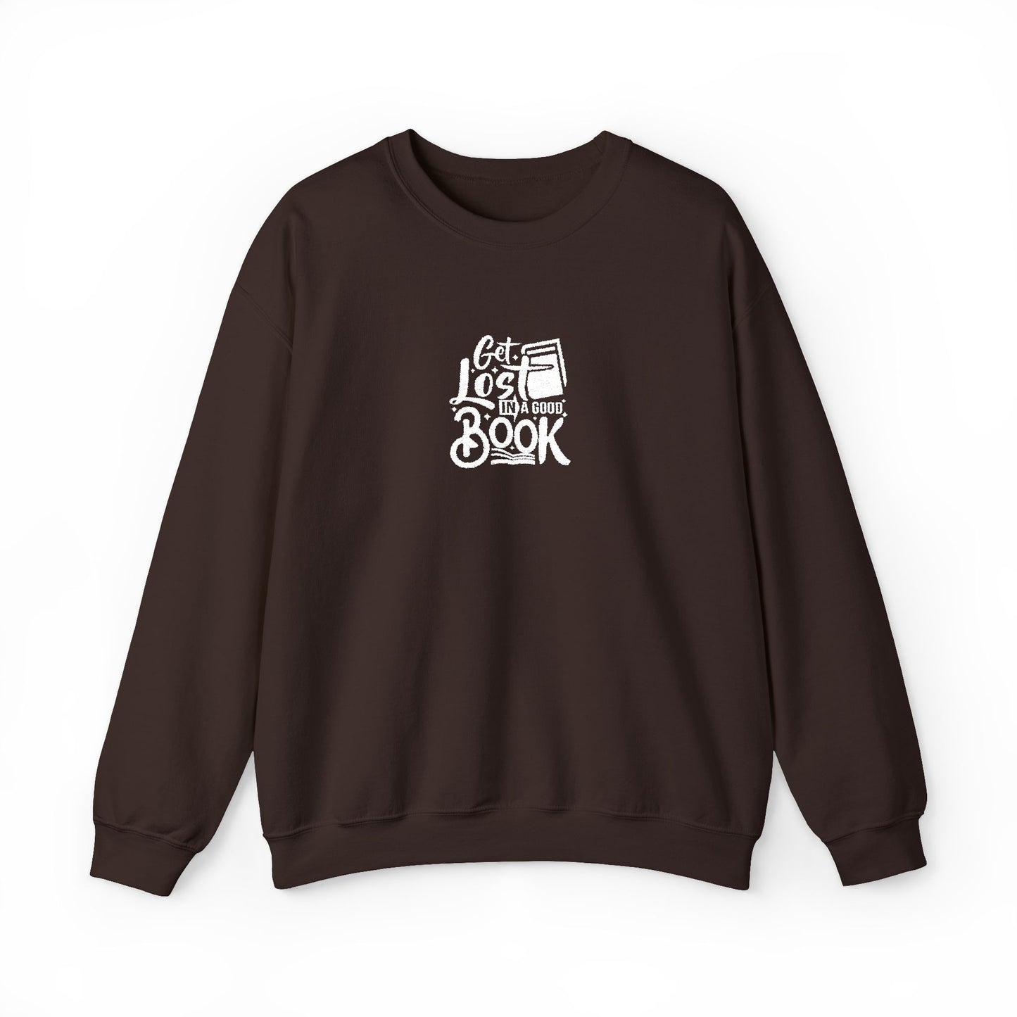 Get Lost In A Book Unisex Heavy Blend™ Crewneck Sweatshirt (Embroidery Decoration)