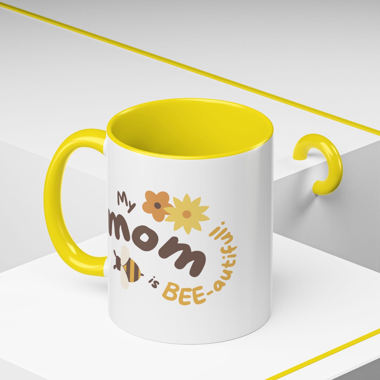 My Mom Is Bee - autiful Accent Coffee Mug (11, 15oz)