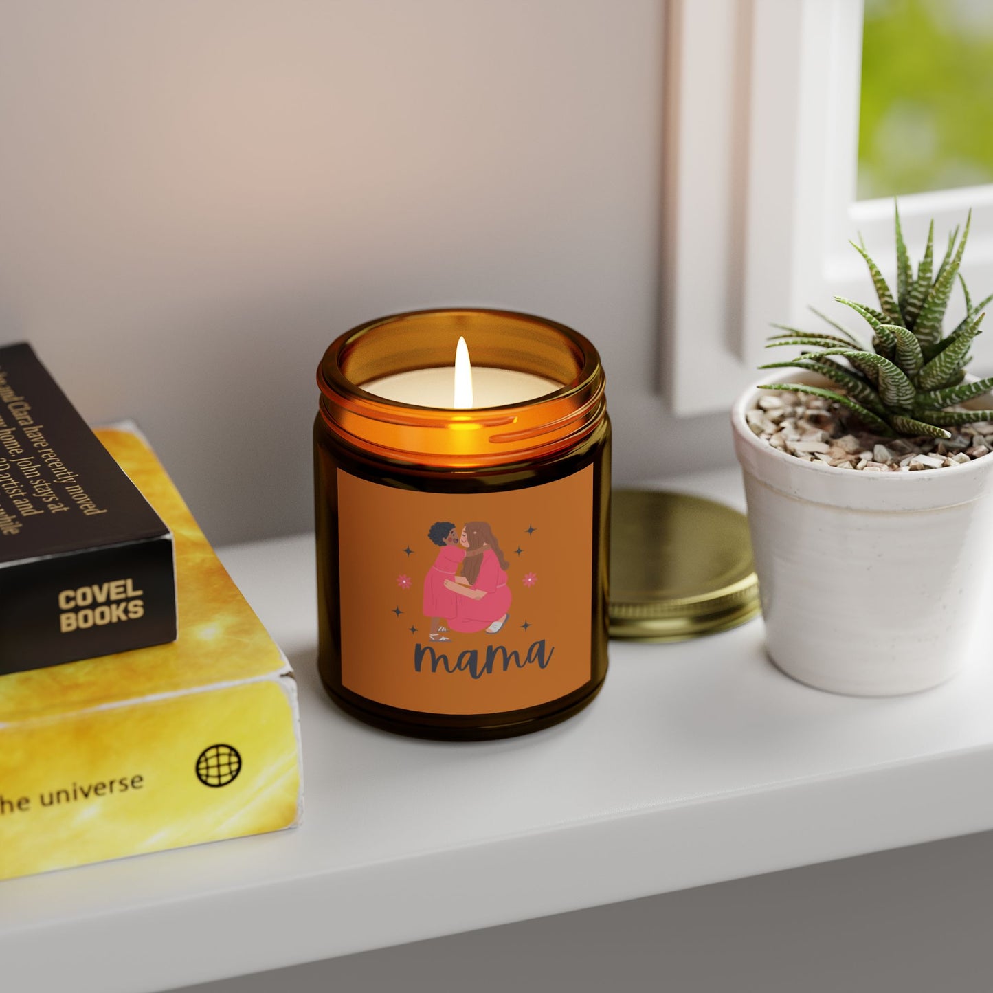 Mama Cinnamon Chai Scented Candles, Coconut Apricot Wax (9oz)