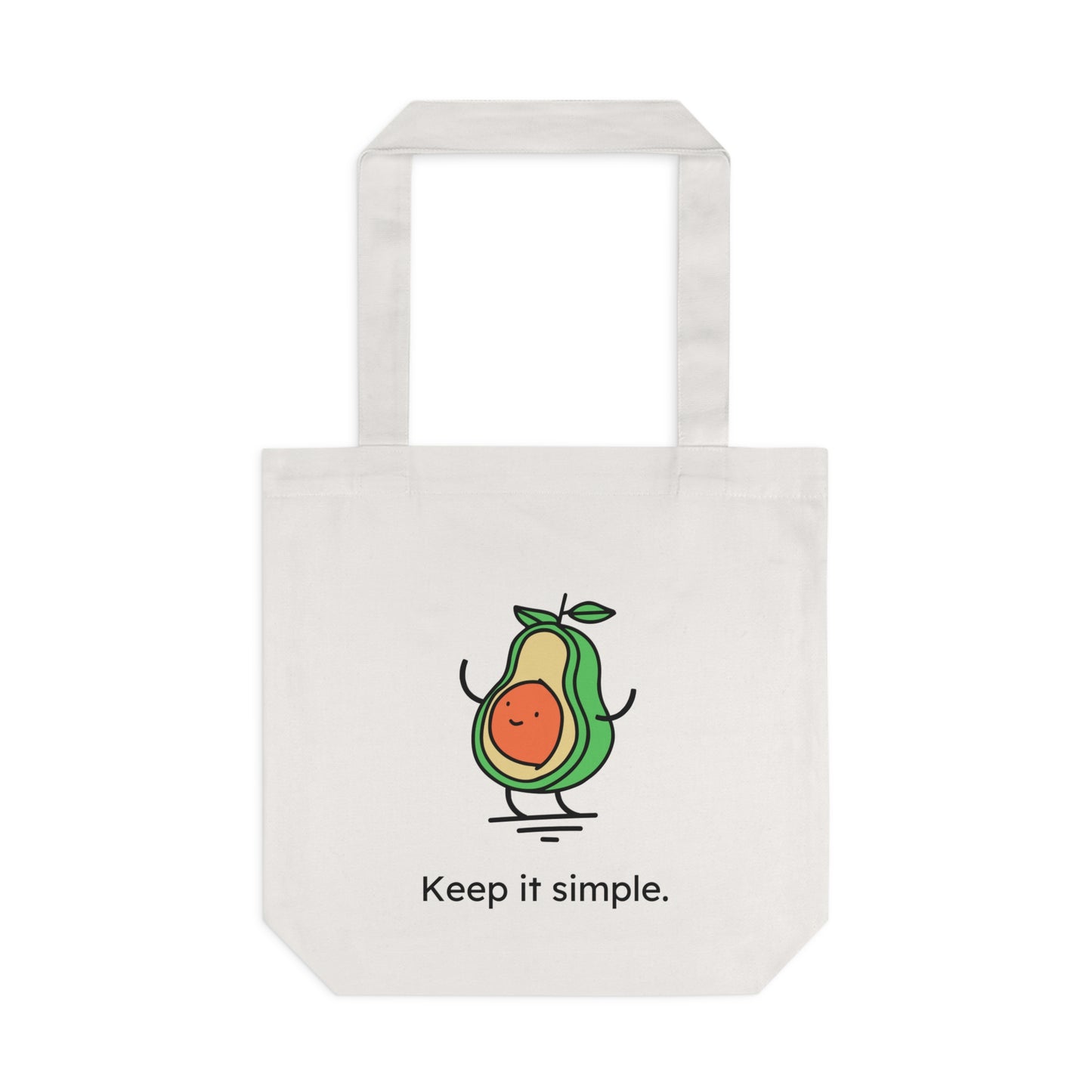 Cute Avocado Cotton Tote Bag
