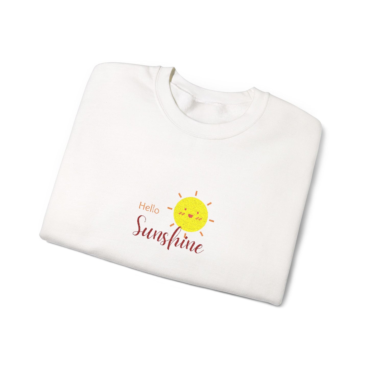 Hello Sunshine Unisex Heavy Blend™ Crewneck Sweatshirt (Embroidery Decoration)