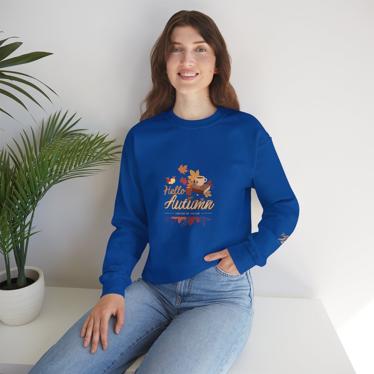 Hello Autumn Season Of Colour Unisex Heavy Blend™ Crewneck Sweatshirt