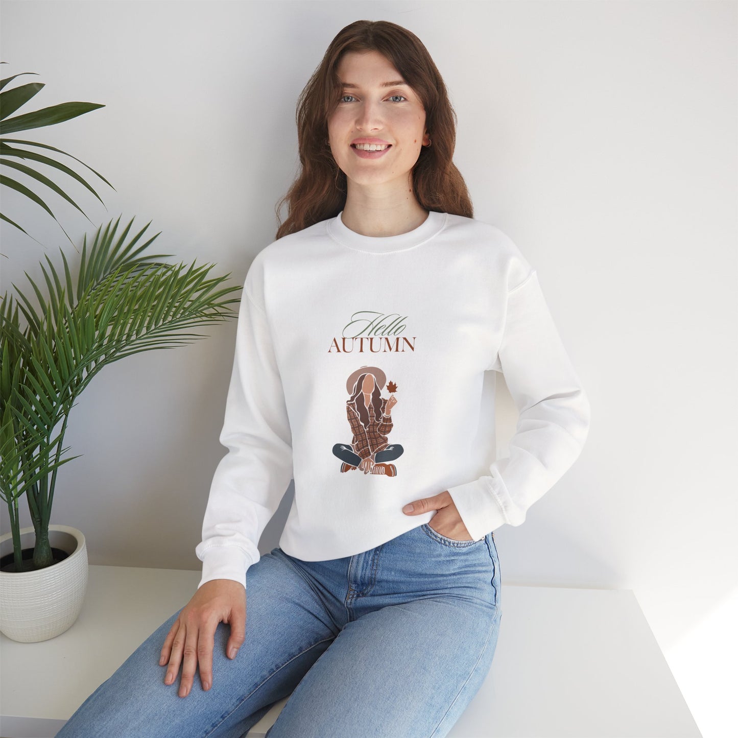 Brown Autumn Women's Heavy Blend™ Crewneck Sweatshirt