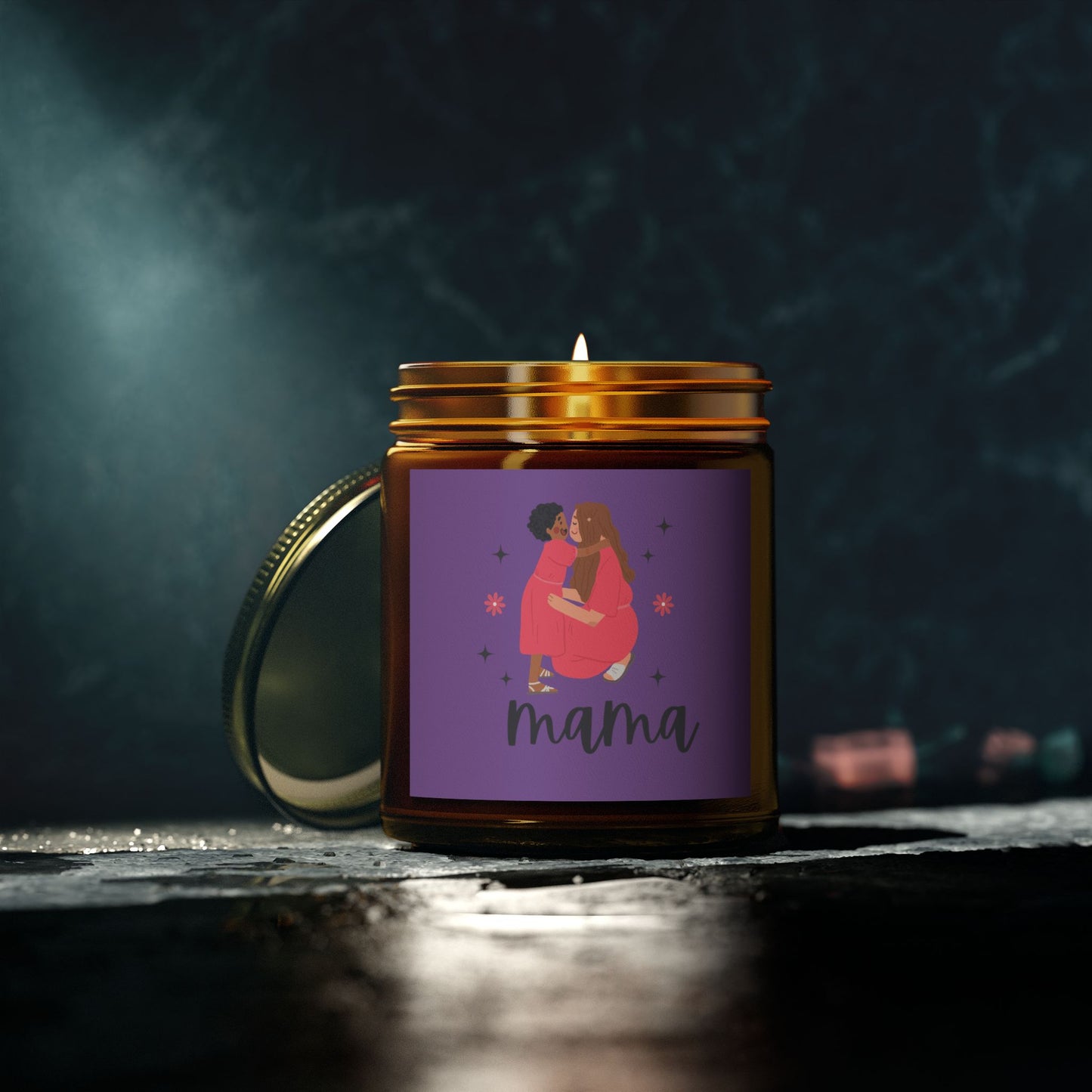 Mama Lavender Scented Candles, Coconut Apricot Wax (9oz)