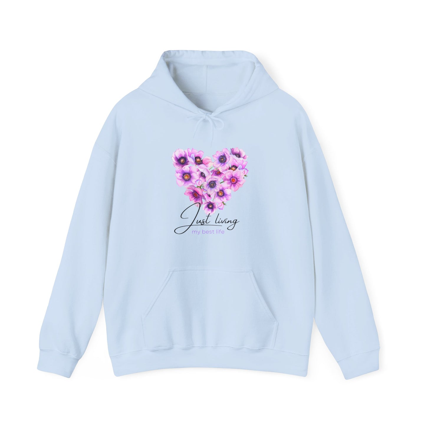 Just Living My Best Life Heavy Women's Blend™ Hooded Sweatshirt