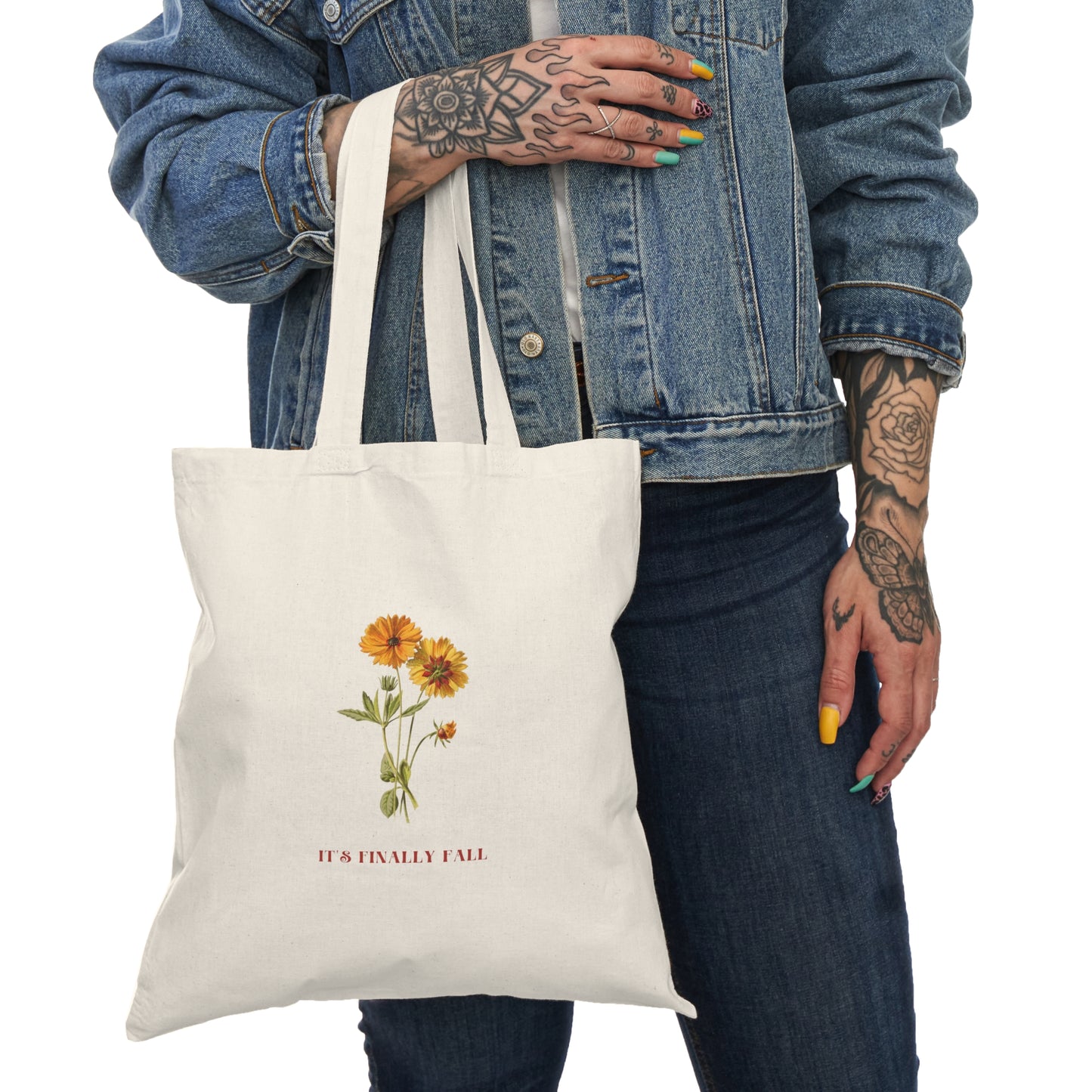 It's Finally Fall Natural Tote Bag