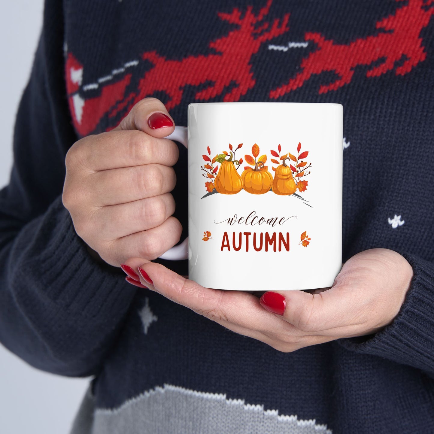 Welcome Autumn Ceramic Mug, (11oz, 15oz)