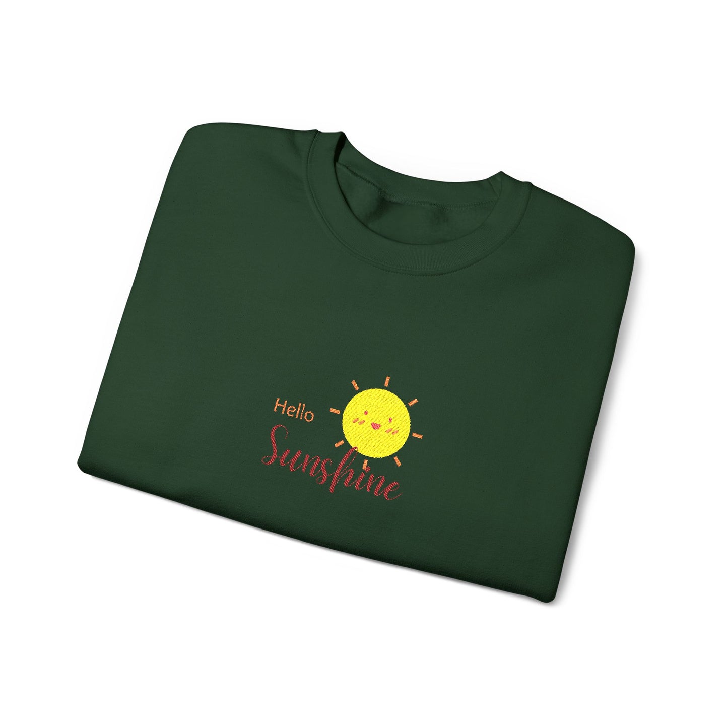 Hello Sunshine Unisex Heavy Blend™ Crewneck Sweatshirt (Embroidery Decoration)