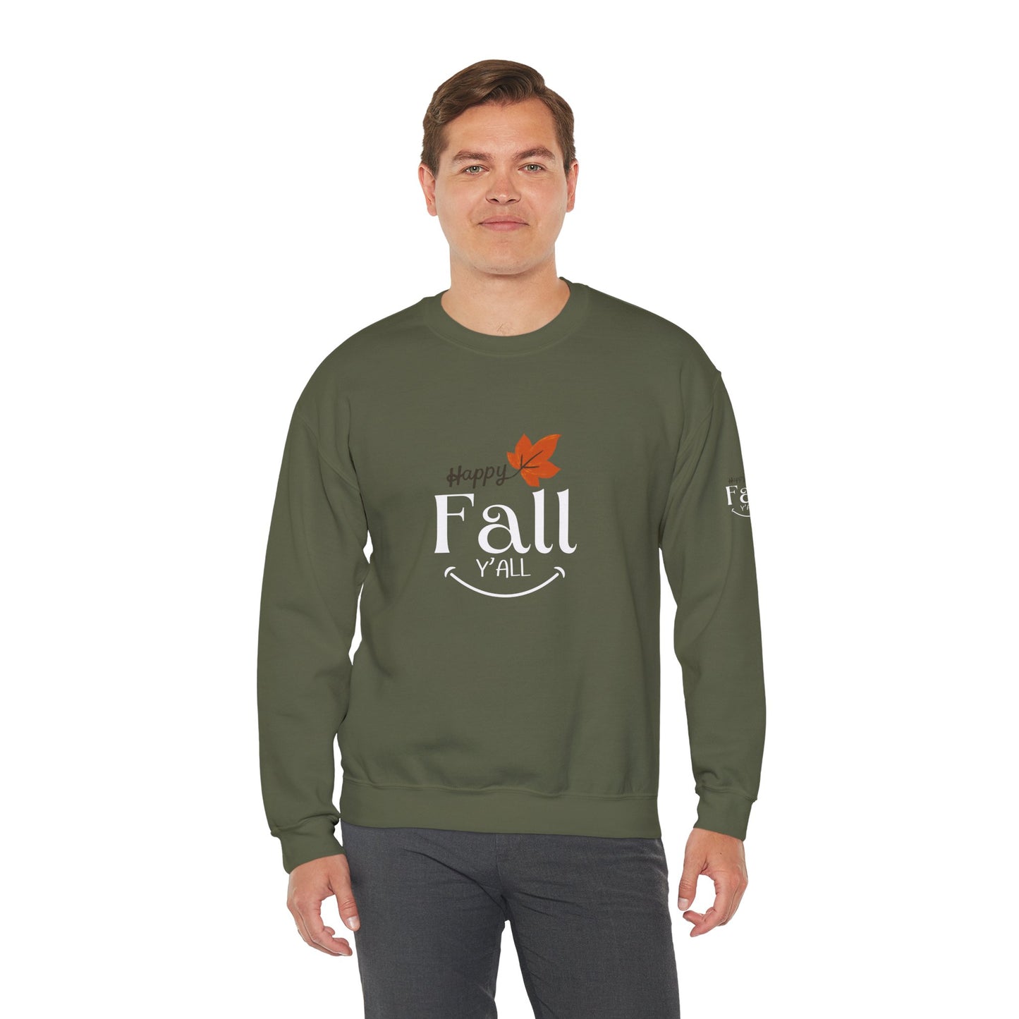 Happy Fall Y'all Unisex Heavy Blend™ Crewneck Sweatshirt
