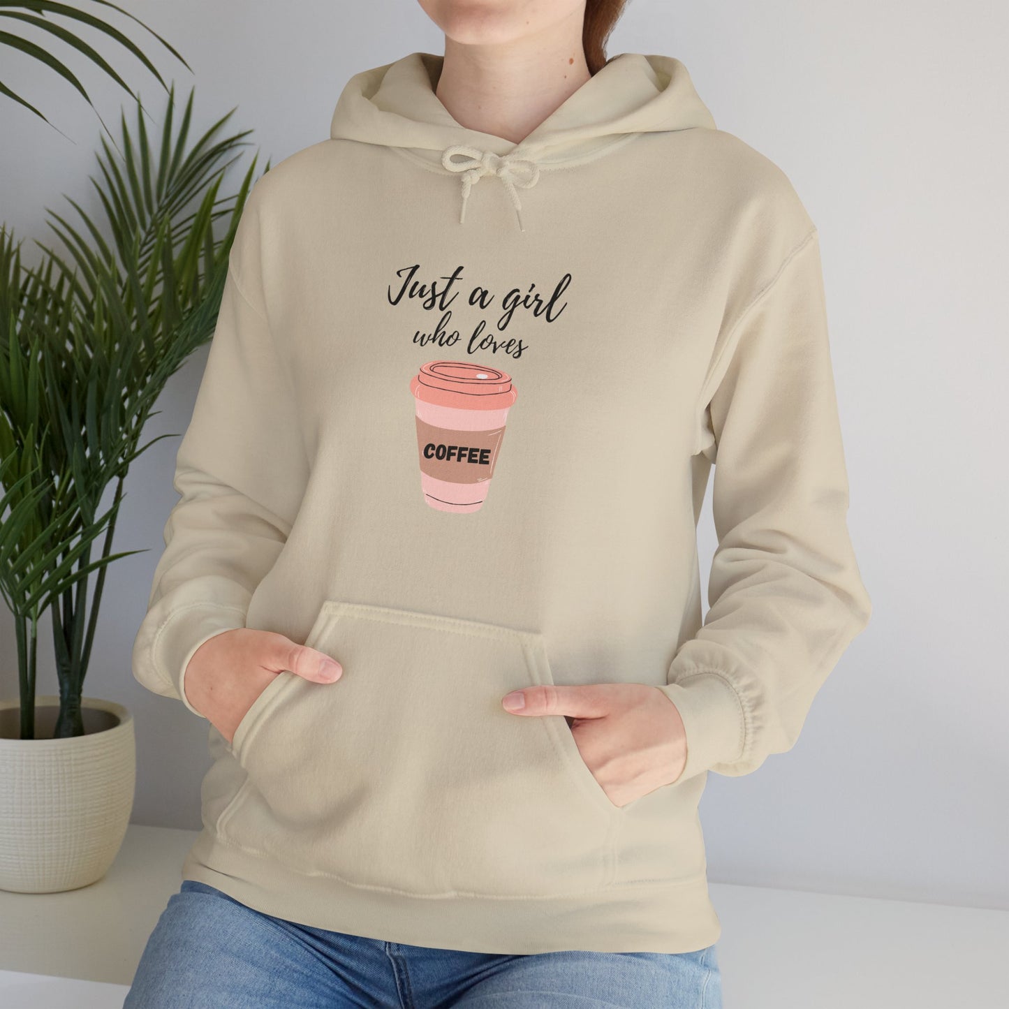 Just A Girl Who Loves Coffee Women's Heavy Blend™ Hooded Sweatshirt