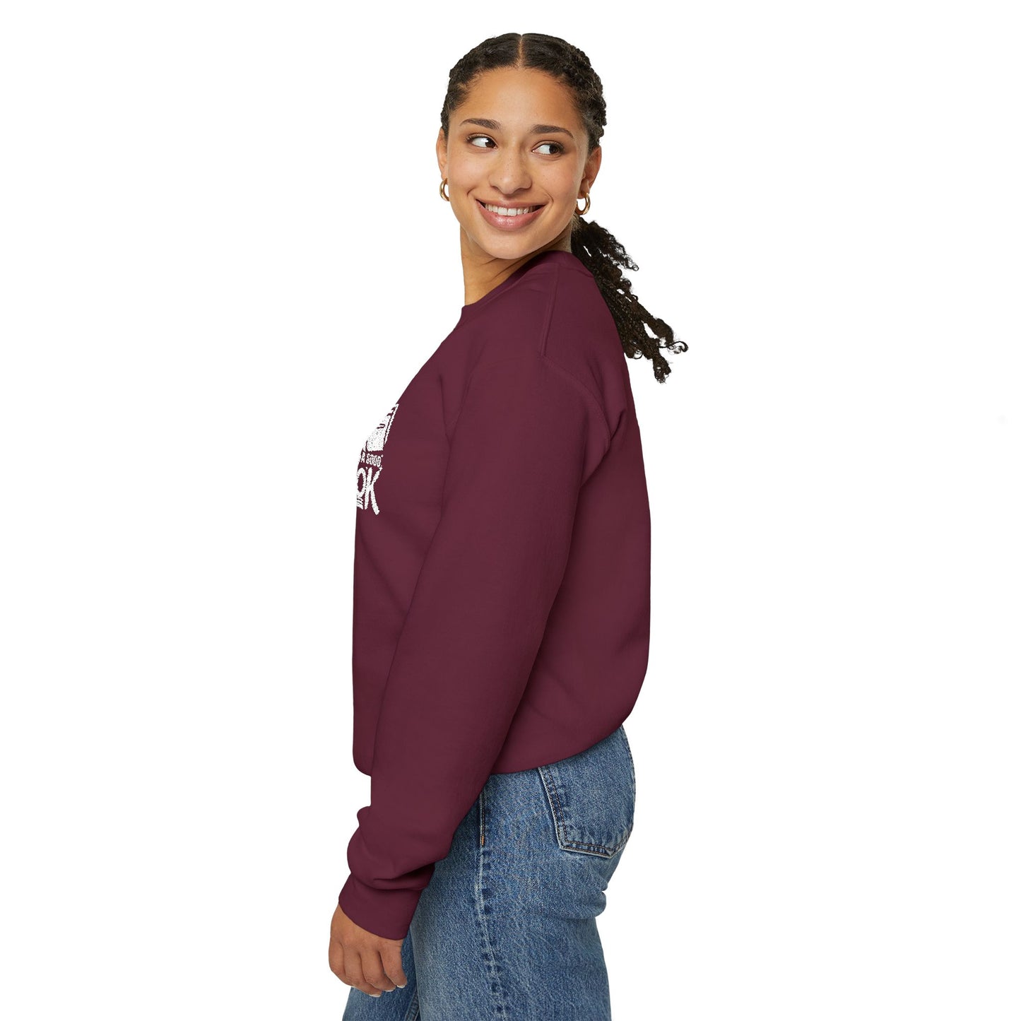 Get Lost In A Book Unisex Heavy Blend™ Crewneck Sweatshirt (Embroidery Decoration)