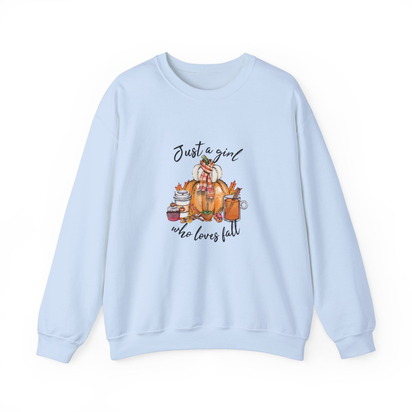 Just A Girl Who Loves Fall Women's Heavy Blend™ Crewneck Sweatshirt
