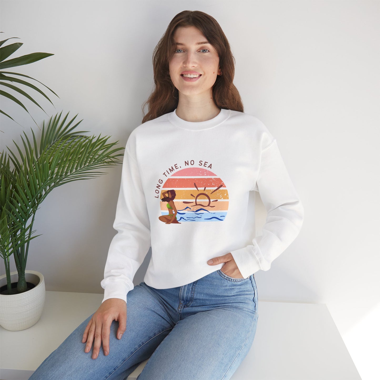 Long Time, No See Women's Heavy Blend™ Crewneck Sweatshirt