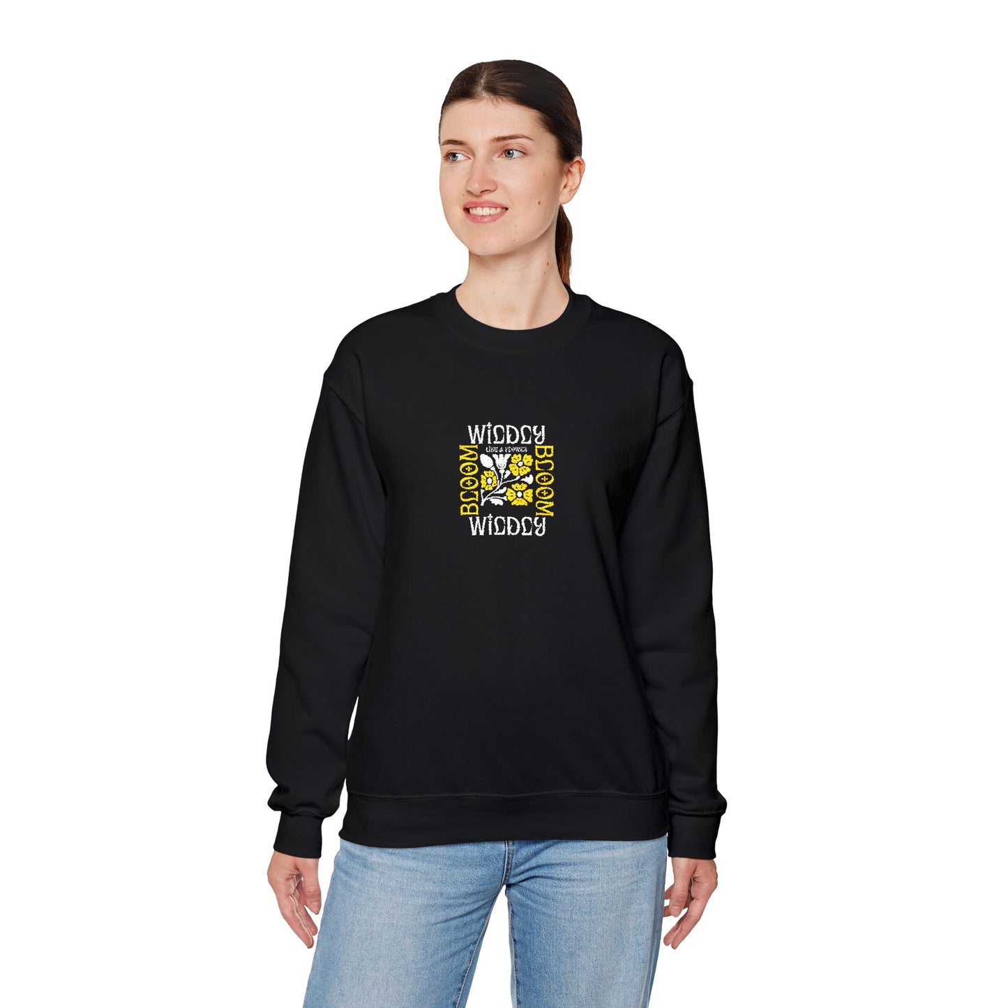 Bloom Wildly Unisex Heavy Blend™ Crewneck Sweatshirt (Embroidery Decoration)