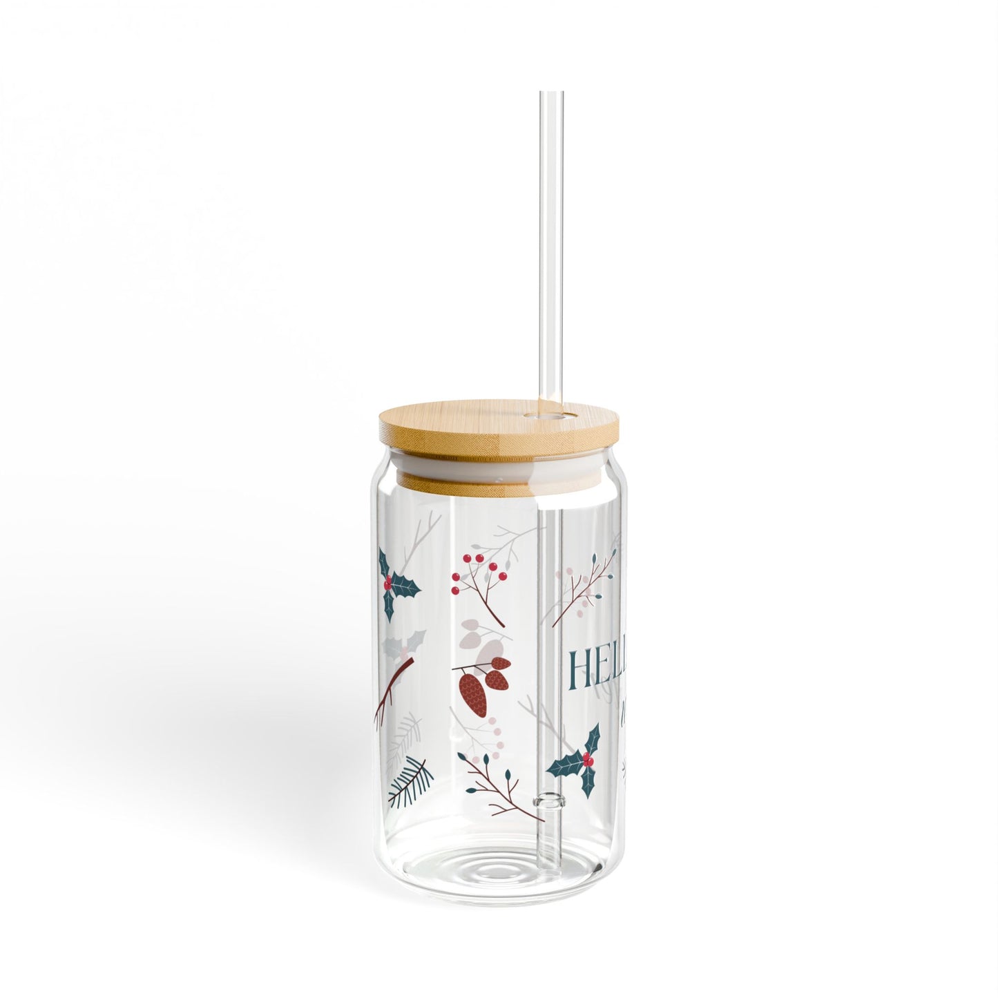 Hello Winter Sipper Glass, 16oz