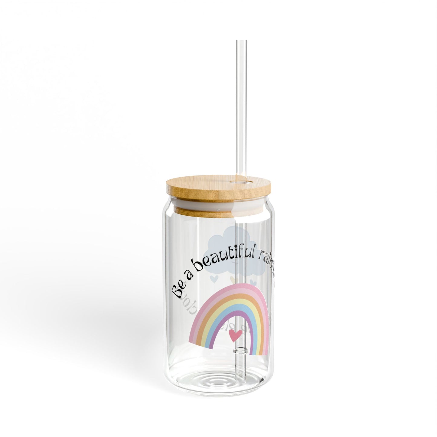 Rainbow Sipper Glass, 16oz