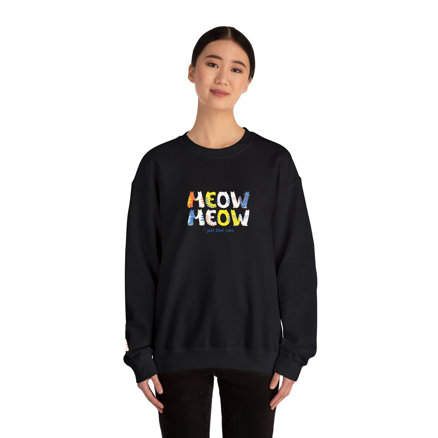 Meow Unisex Heavy Blend™ Crewneck Sweatshirt (Embroidery Decoration)