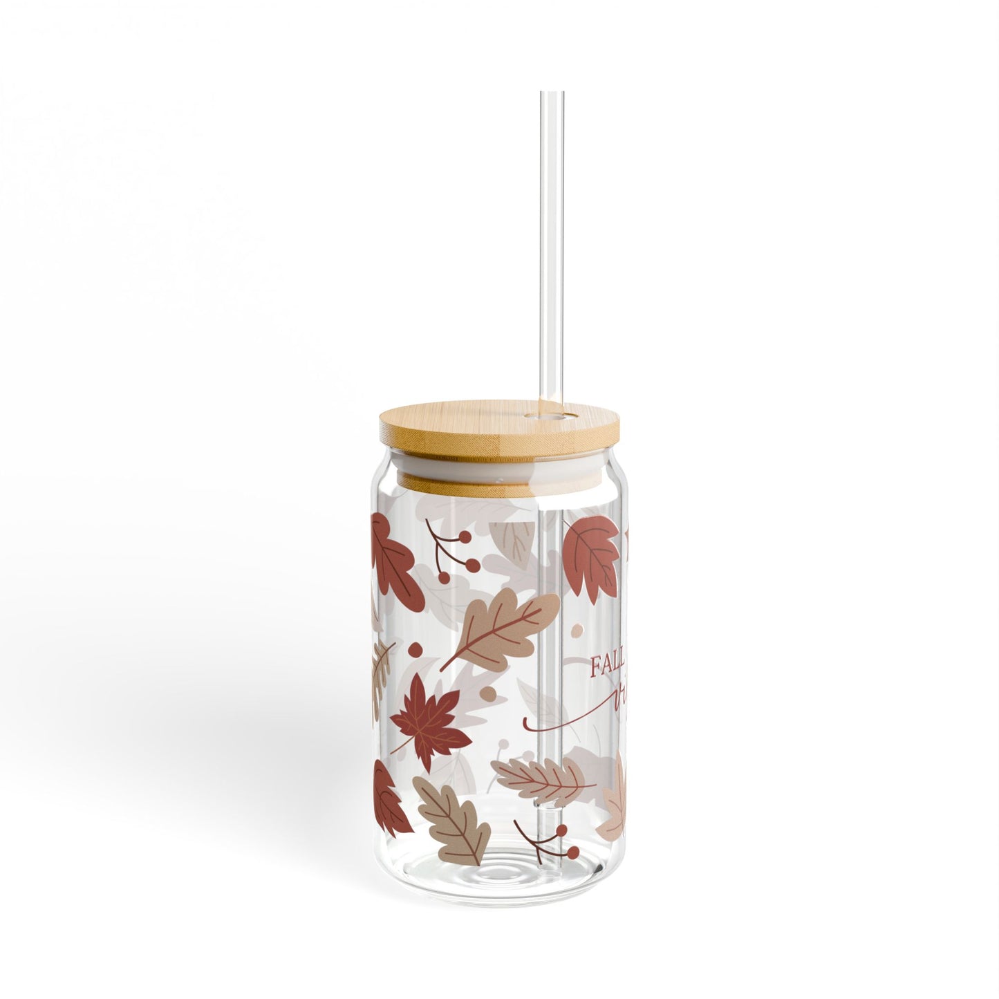 Fall Vibes Sipper Glass, 16oz