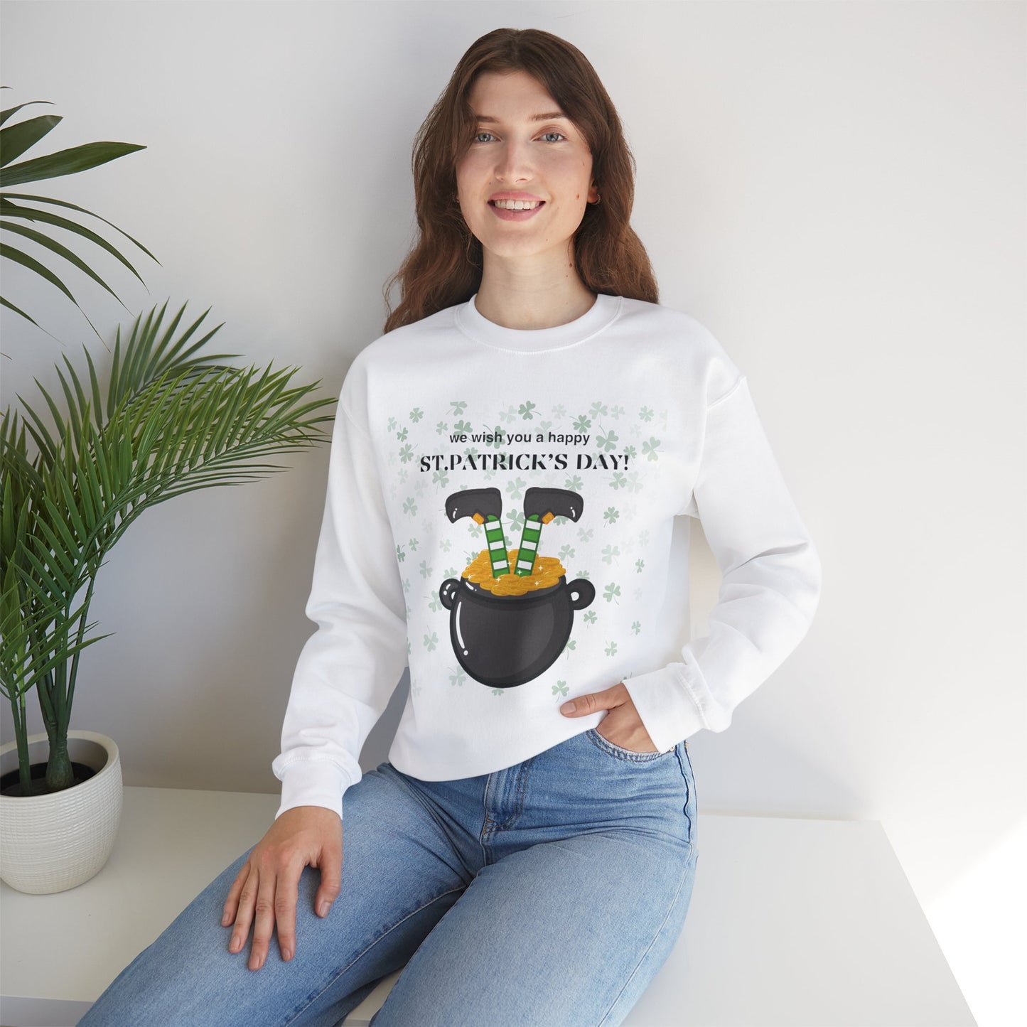 Happy St. Patrick's Day Unisex Heavy Blend™ Crewneck Sweatshirt