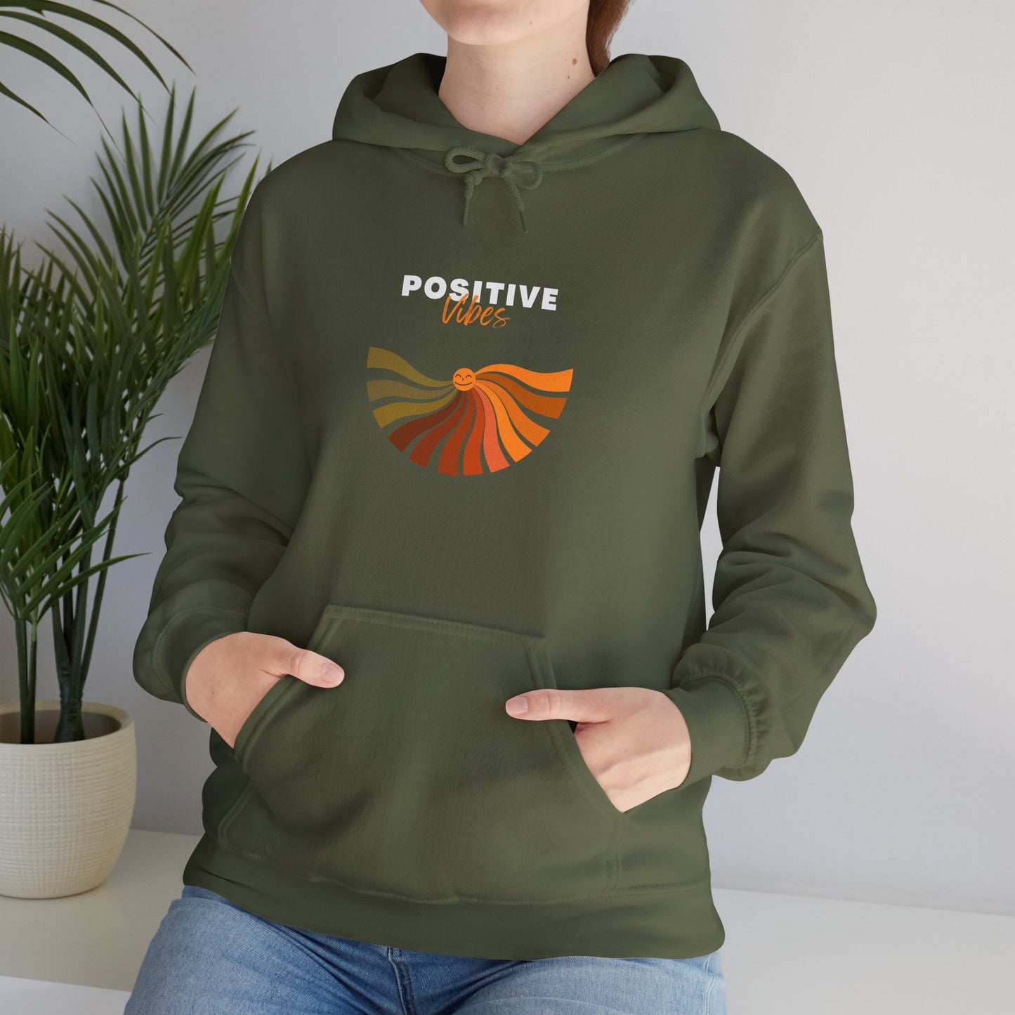 Positive Vibes Unisex Heavy Blend™ Hooded Sweatshirt