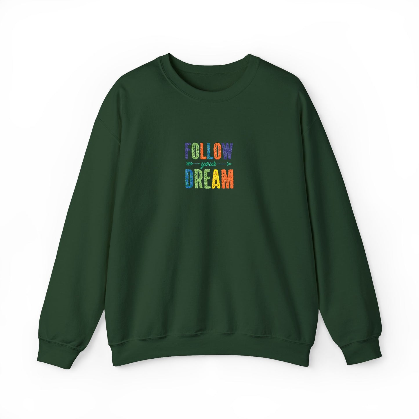 Follow Your Dreams Unisex Heavy Blend™ Crewneck Sweatshirt (Embroidery Decoration)