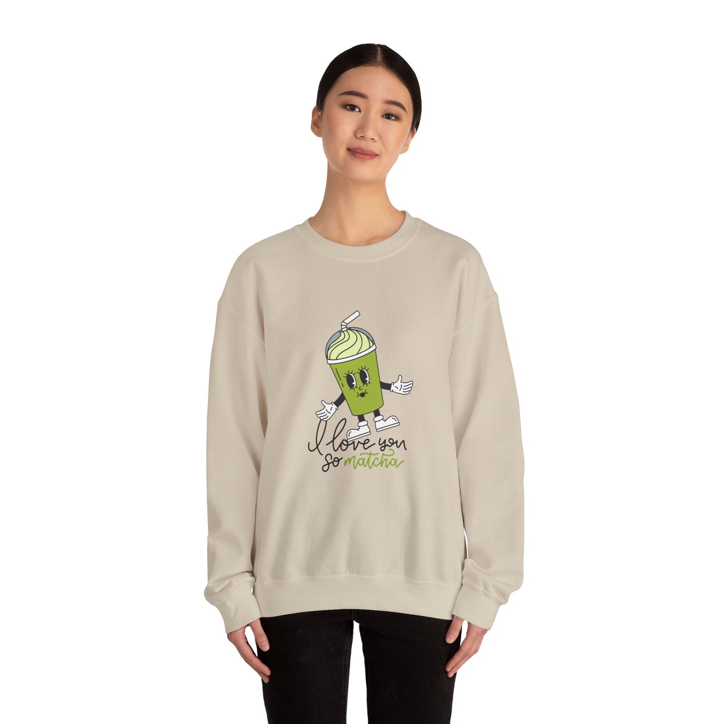 I Love You So Matcha Women's Heavy Blend™ Crewneck Sweatshirt