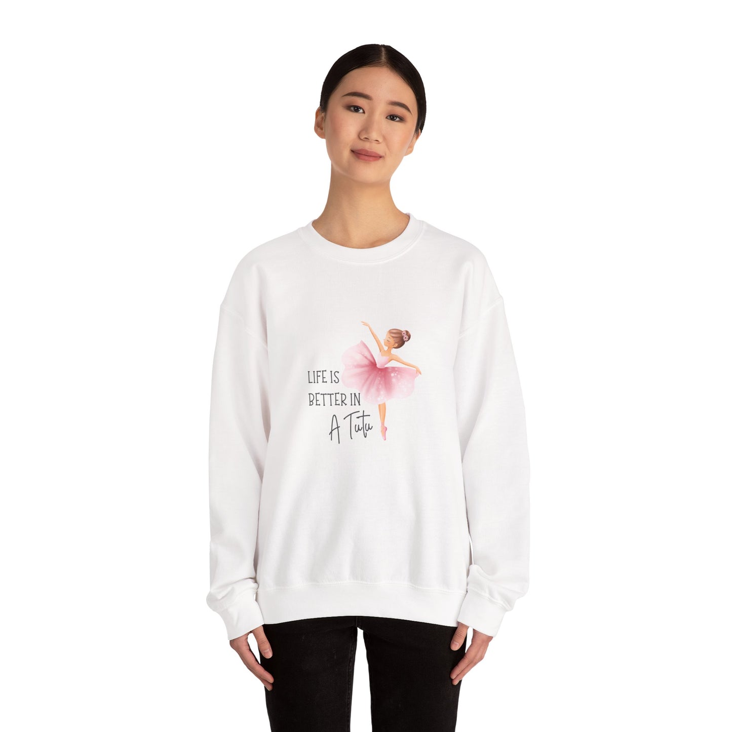 Life Is Better In A Tutu Women's Heavy Blend™ Crewneck Sweatshirt