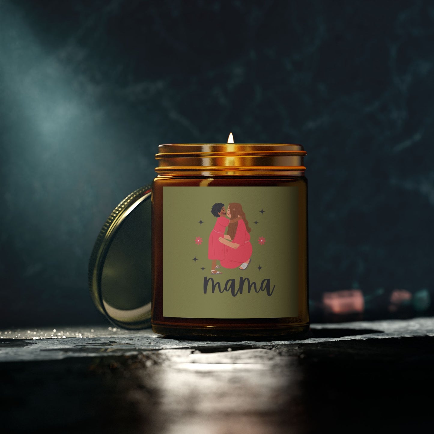 Mama Fraser Fir Scented Candles, Coconut Apricot Wax (9oz)