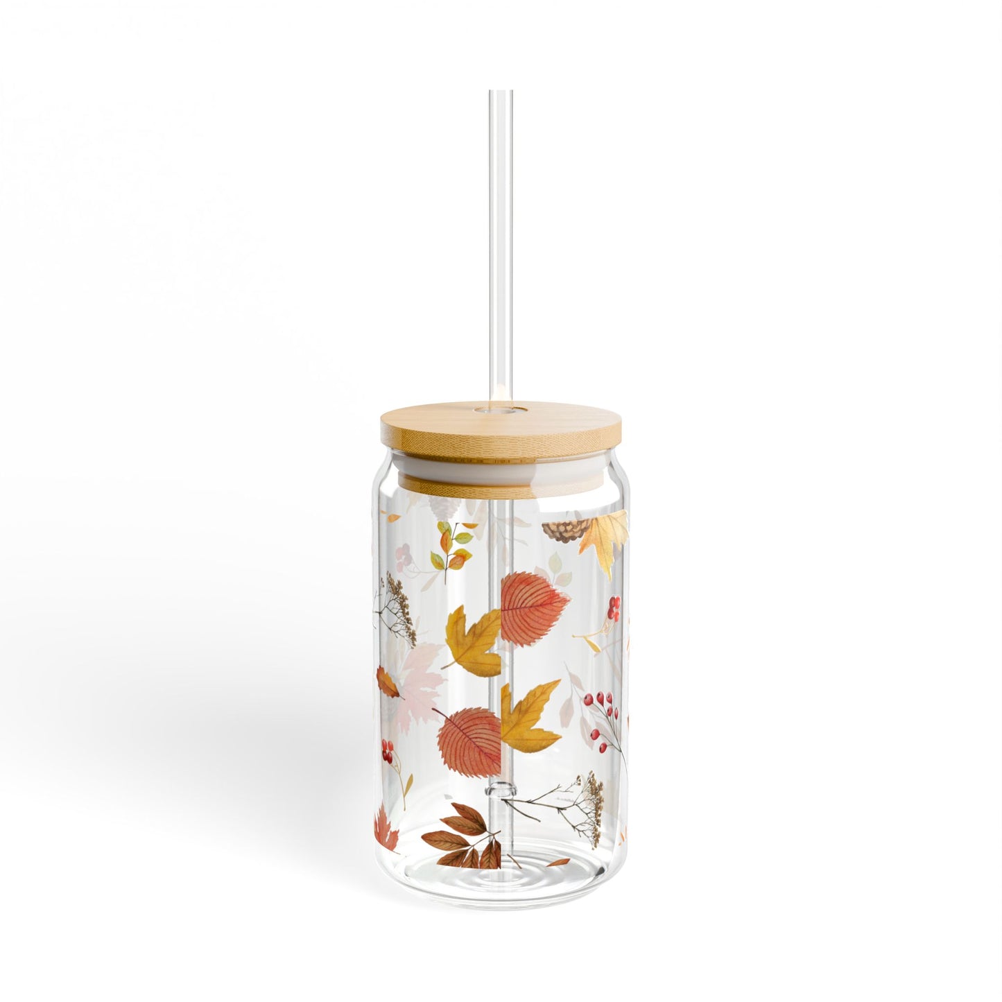 Autumn Leaves Sipper Glass, 16oz