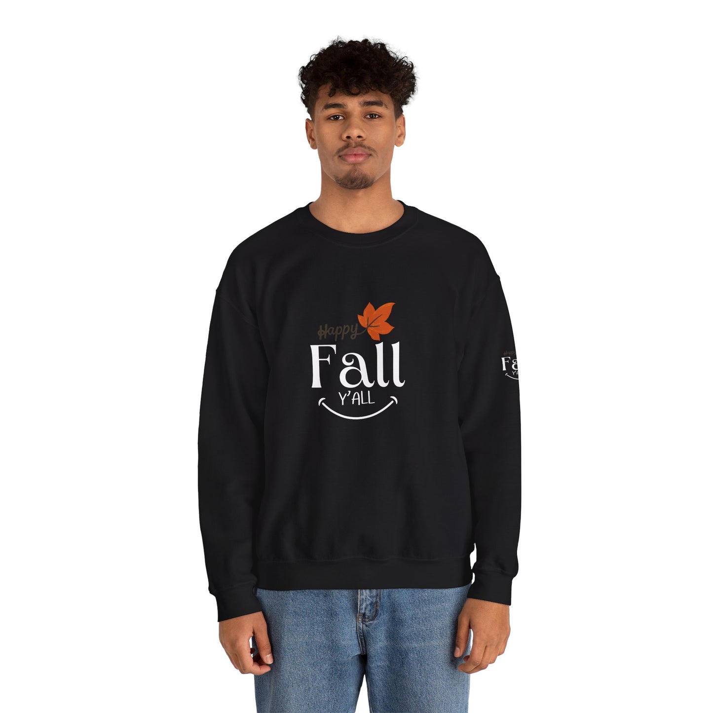 Happy Fall Y'all Unisex Heavy Blend™ Crewneck Sweatshirt