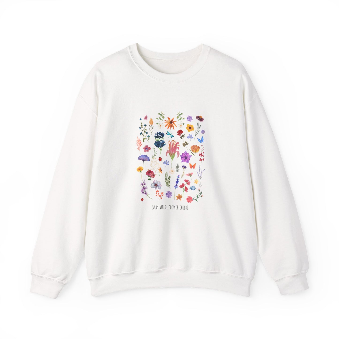 Stay Wild, Flower Child Women's Heavy Blend™ Crewneck Sweatshirt