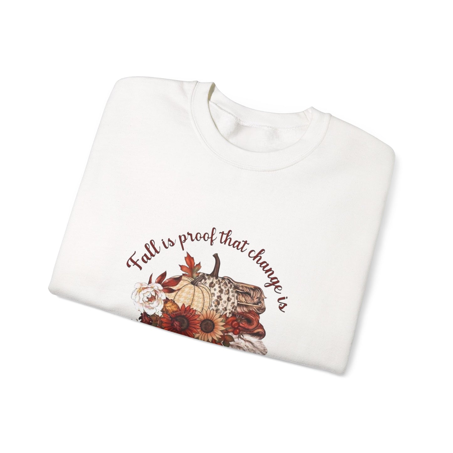 Fall Is Proof That Change Is Beautiful Women's Heavy Blend™ Crewneck Sweatshirt
