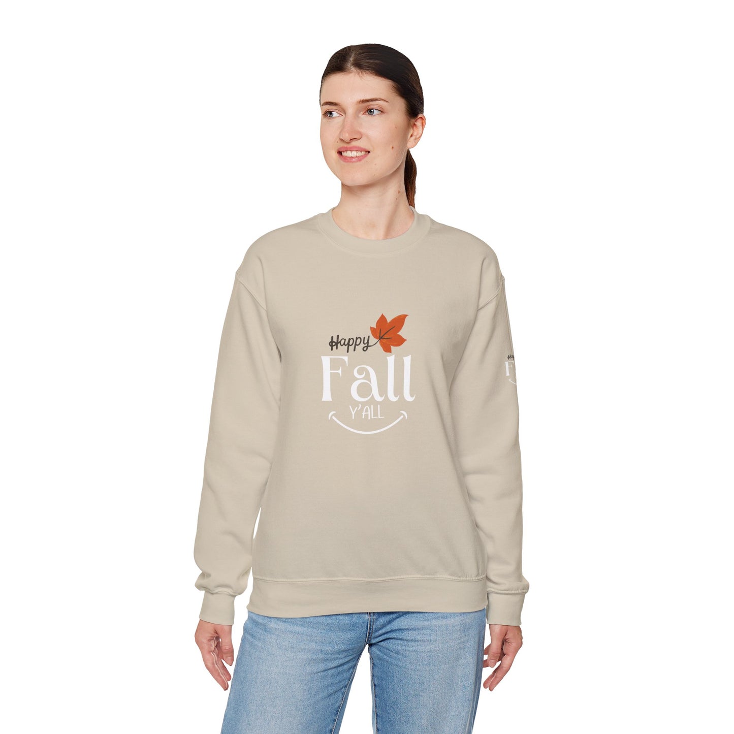Happy Fall Y'all Unisex Heavy Blend™ Crewneck Sweatshirt