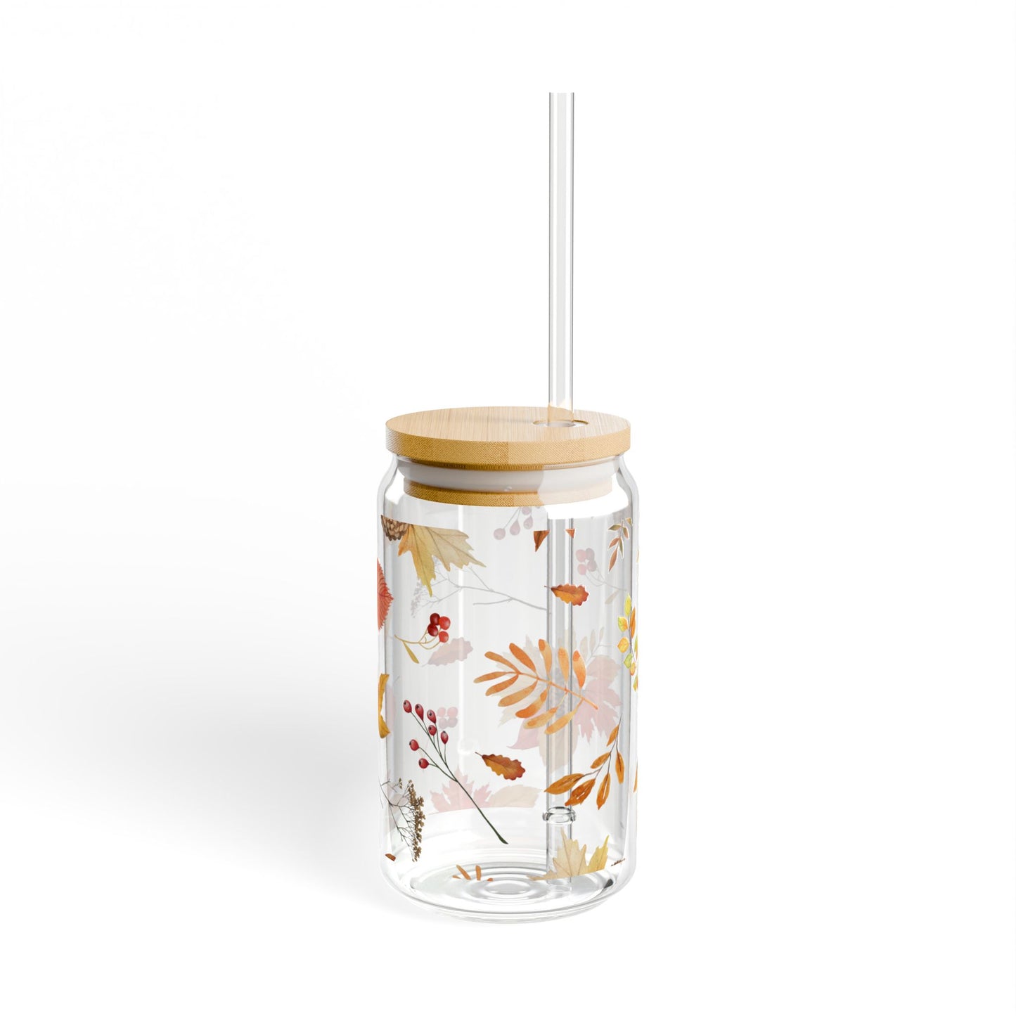 Autumn Leaves Sipper Glass, 16oz