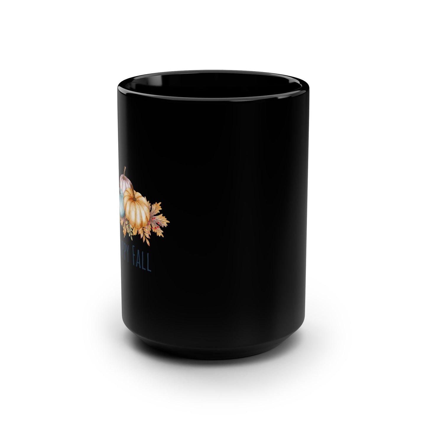 Happy Fall Black Mug, 15oz