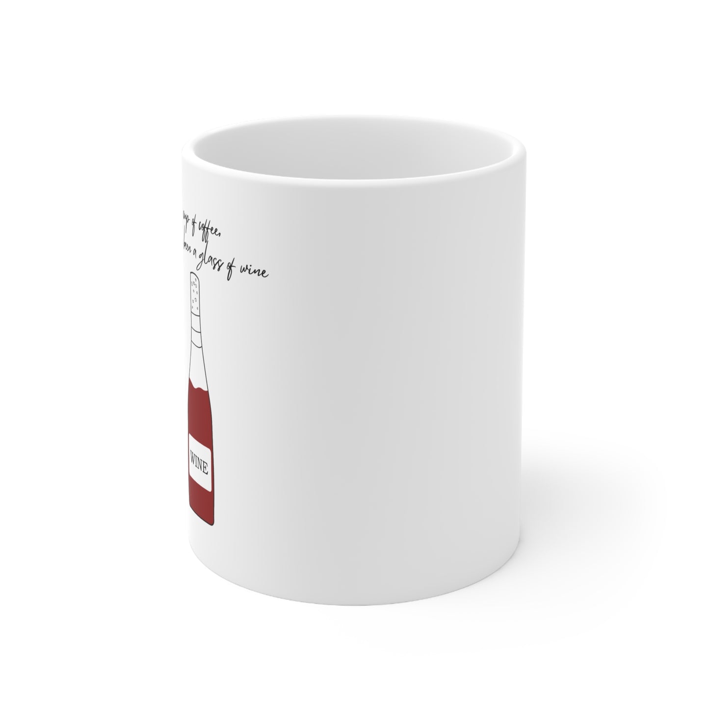 Fun Design Wine Ceramic Coffee Mug 11oz