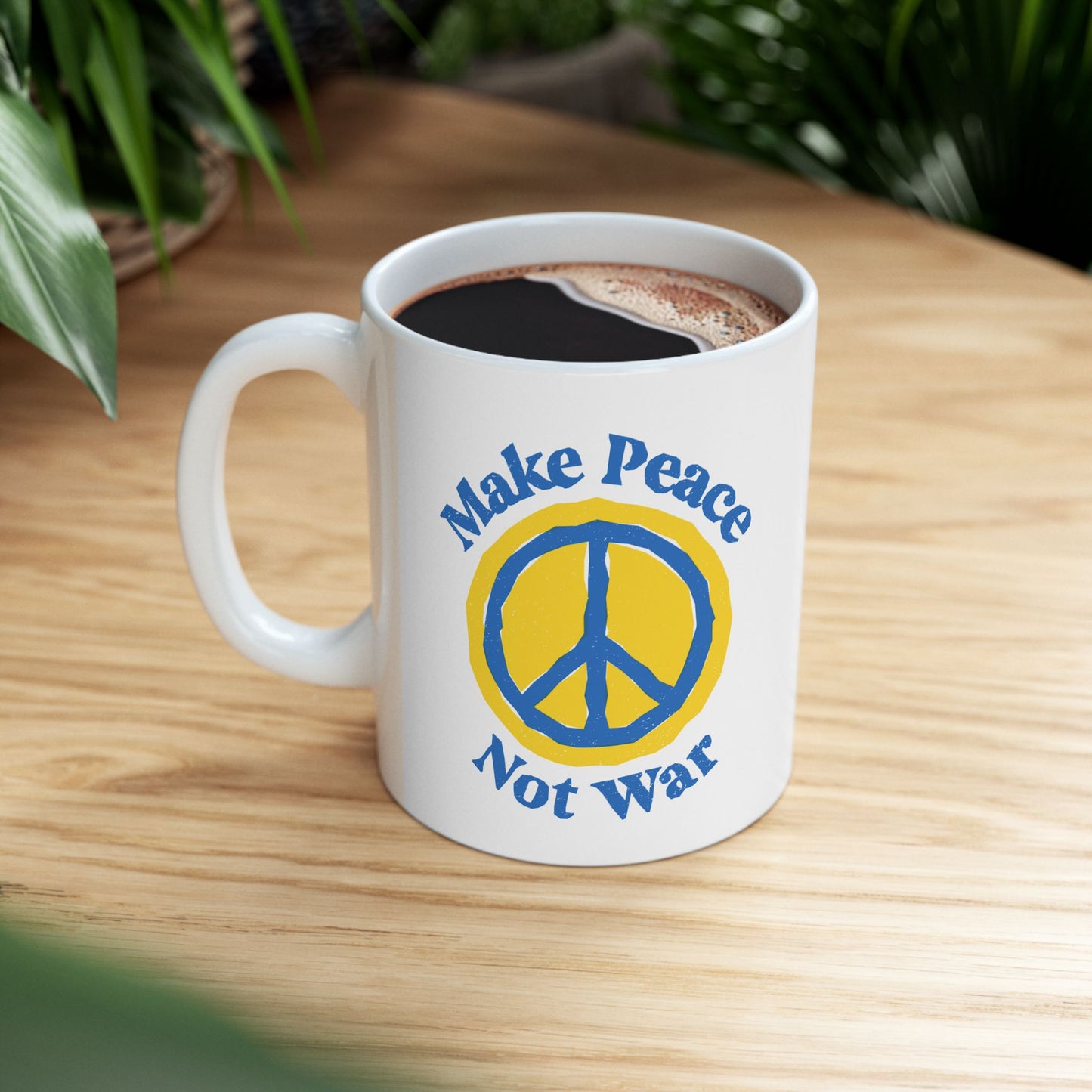 Make Peace Ceramic Mug, (11oz, 15oz)