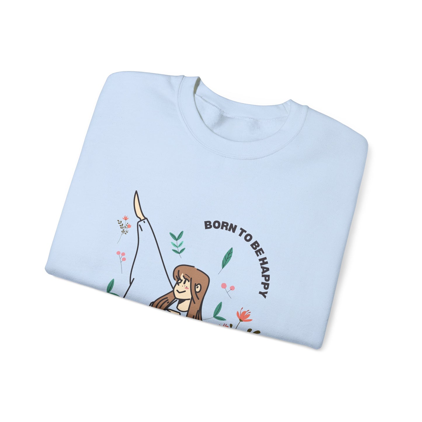 Born To Be Happy Women's Heavy Blend™ Crewneck Sweatshirt