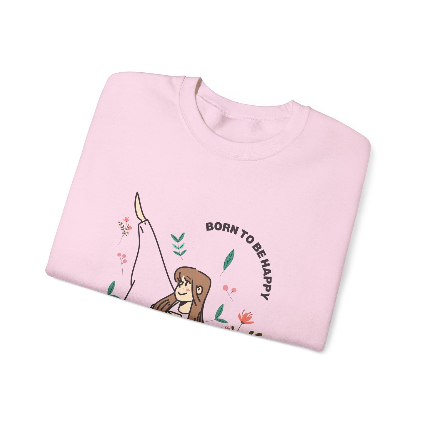 Born To Be Happy Women's Heavy Blend™ Crewneck Sweatshirt