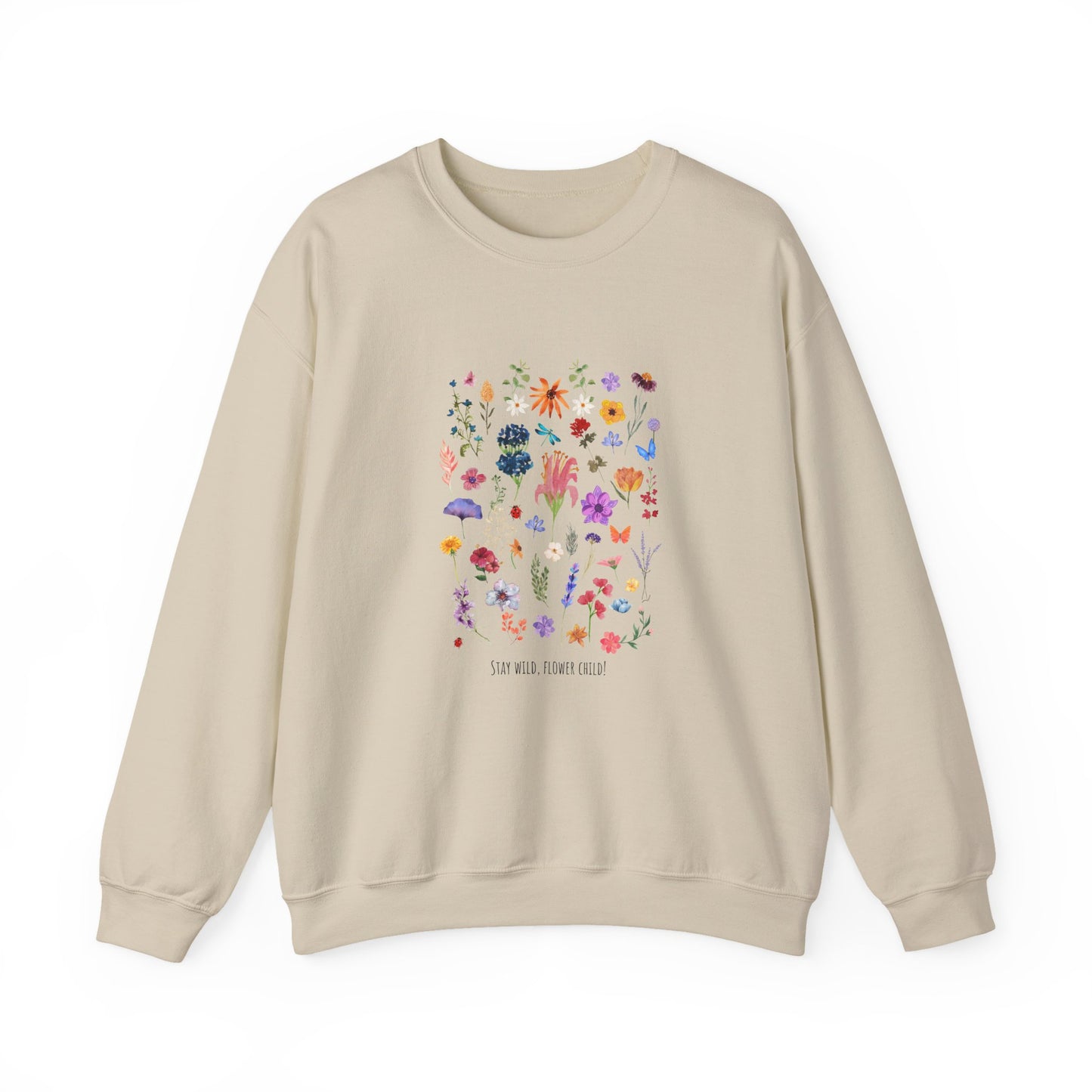 Stay Wild, Flower Child Women's Heavy Blend™ Crewneck Sweatshirt