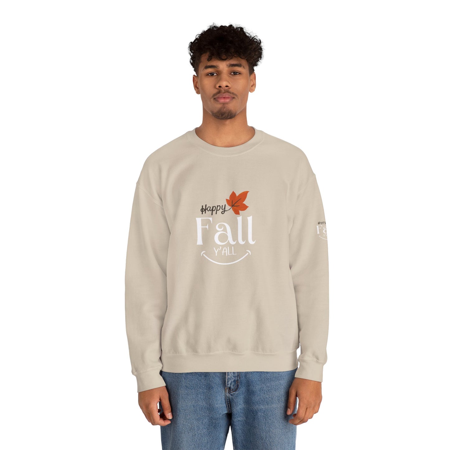 Happy Fall Y'all Unisex Heavy Blend™ Crewneck Sweatshirt