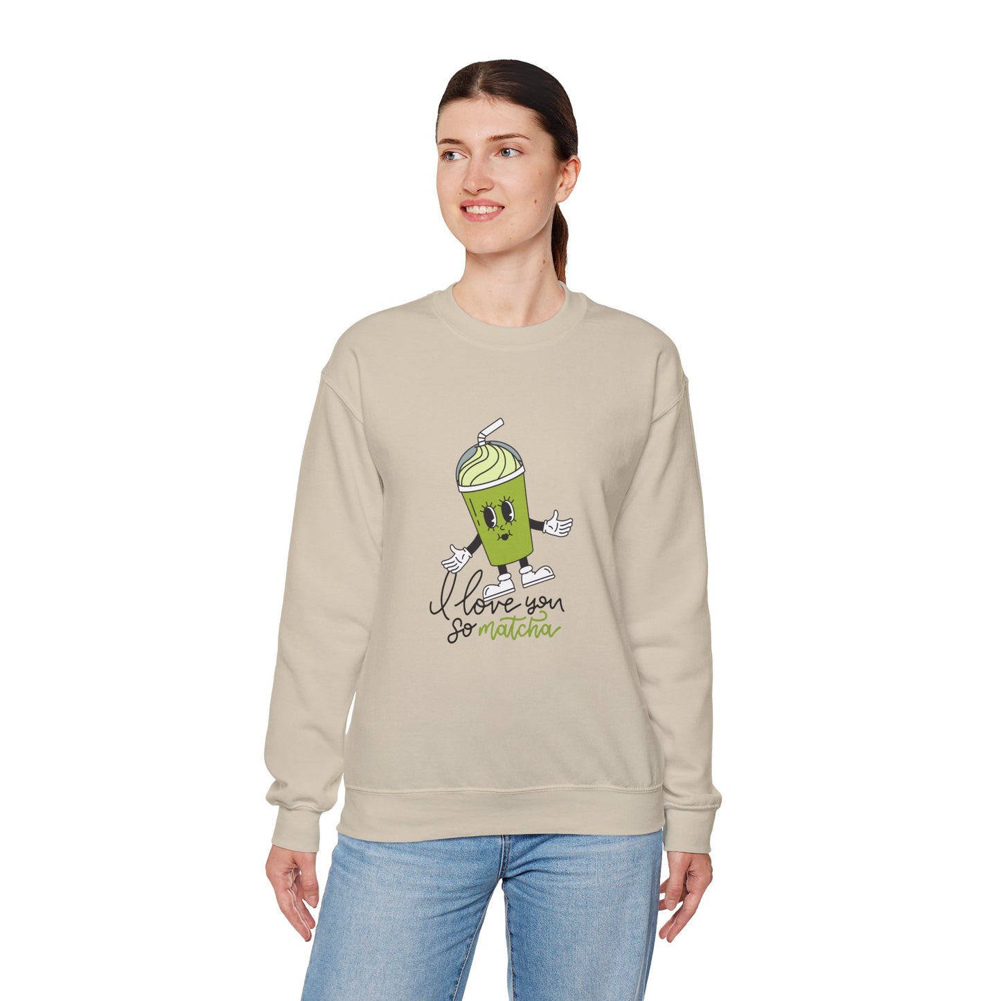 I Love You So Matcha Women's Heavy Blend™ Crewneck Sweatshirt