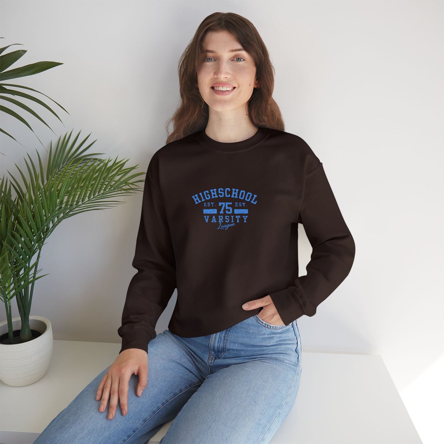 Highschool Unisex Heavy Blend™ Crewneck Sweatshirt (Embroidery Decoration)