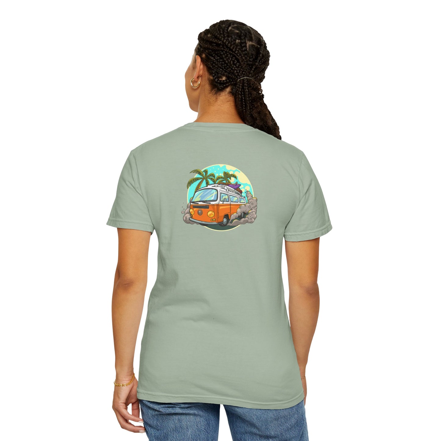 Tropical Beach Unisex Garment-Dyed T-shirt