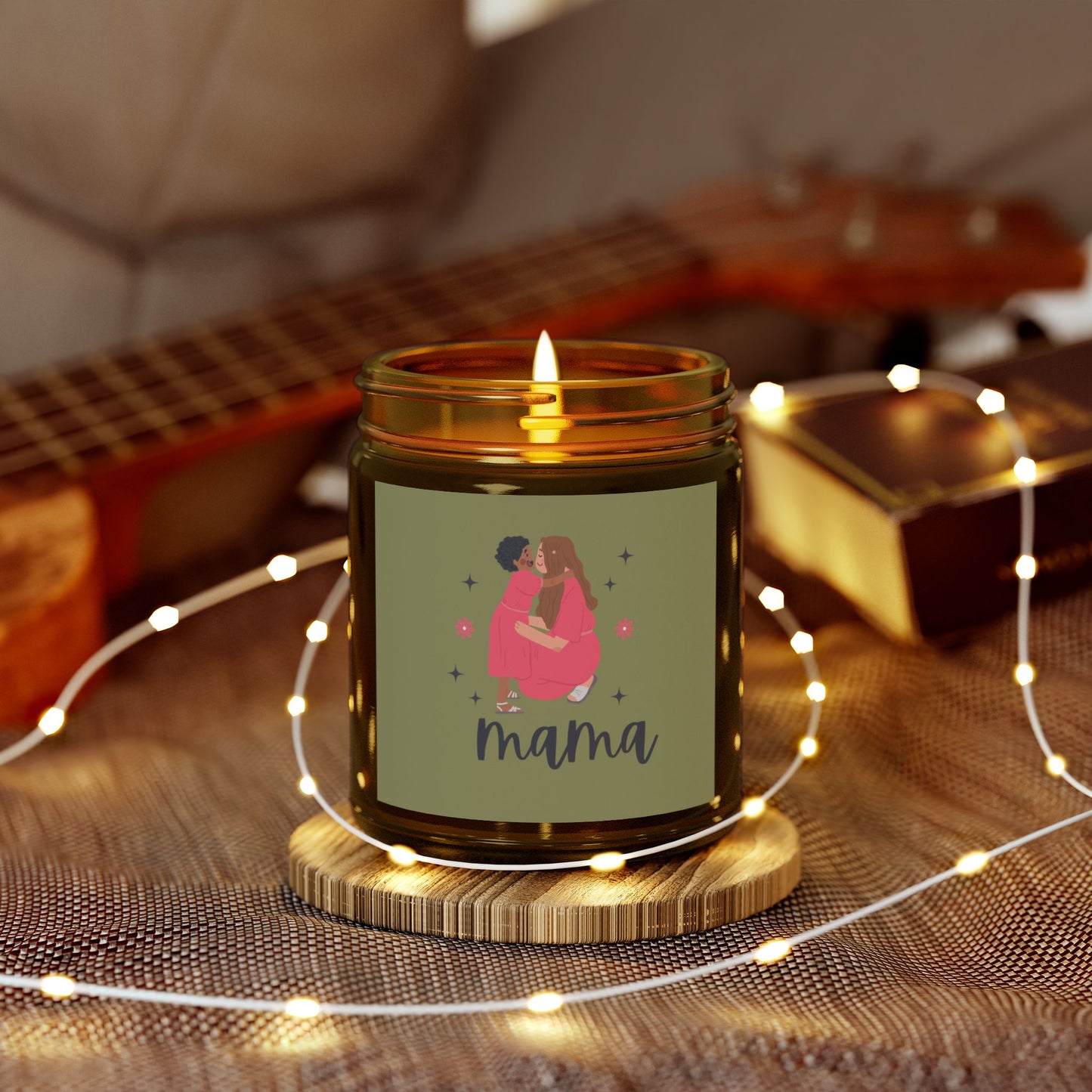 Mama Fraser Fir Scented Candles, Coconut Apricot Wax (9oz)