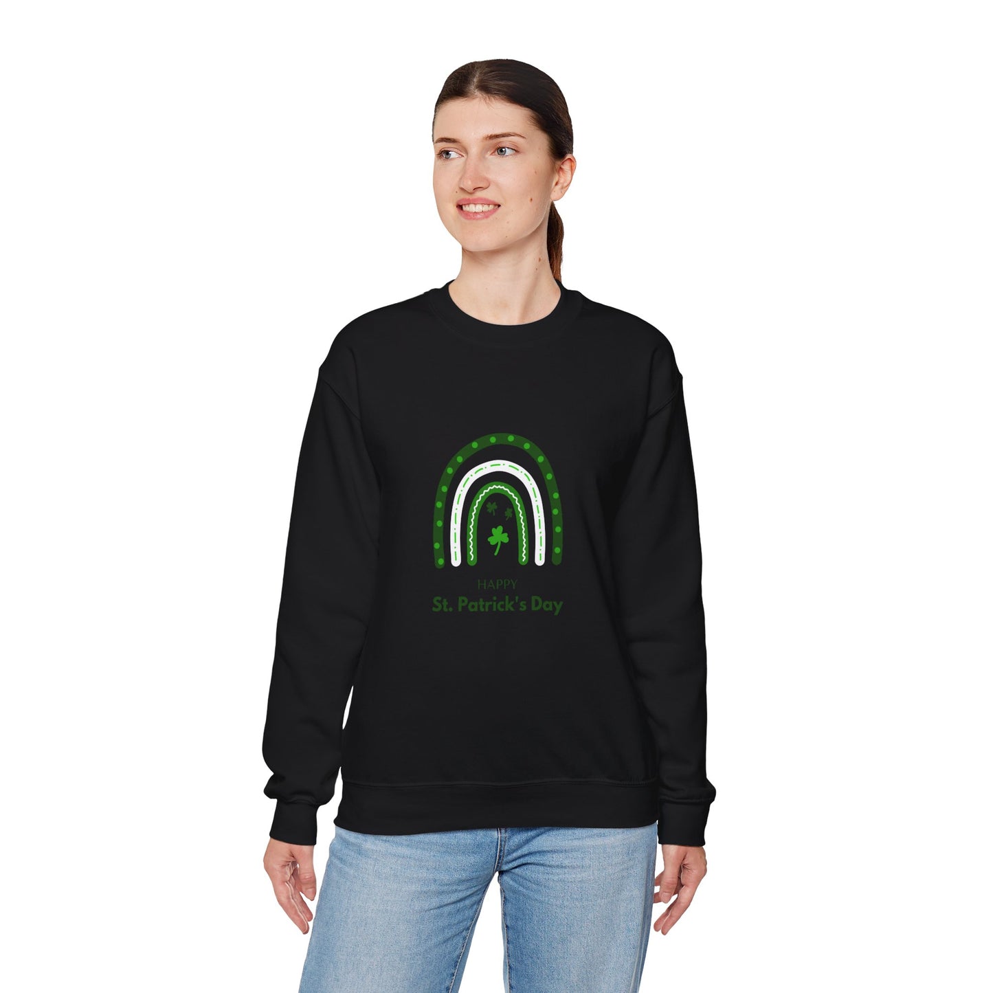 Rainbow Happy St. Patrick's Day Unisex Heavy Blend™ Crewneck Sweatshirt