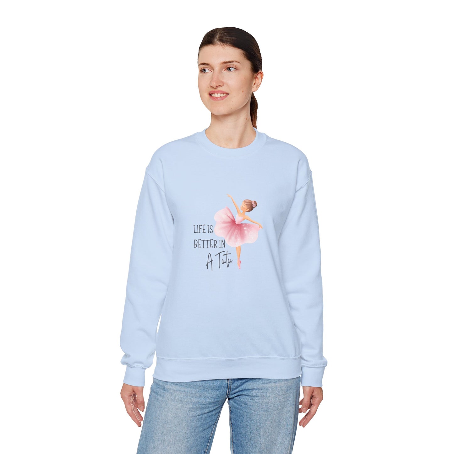 Life Is Better In A Tutu Women's Heavy Blend™ Crewneck Sweatshirt