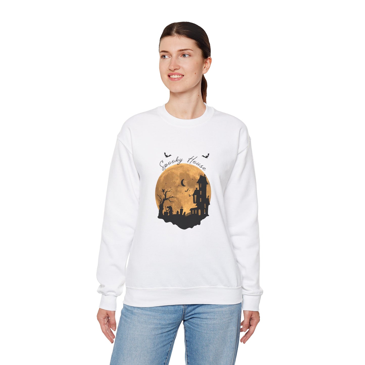 Spooky House Unisex Heavy Blend™ Crewneck Sweatshirt