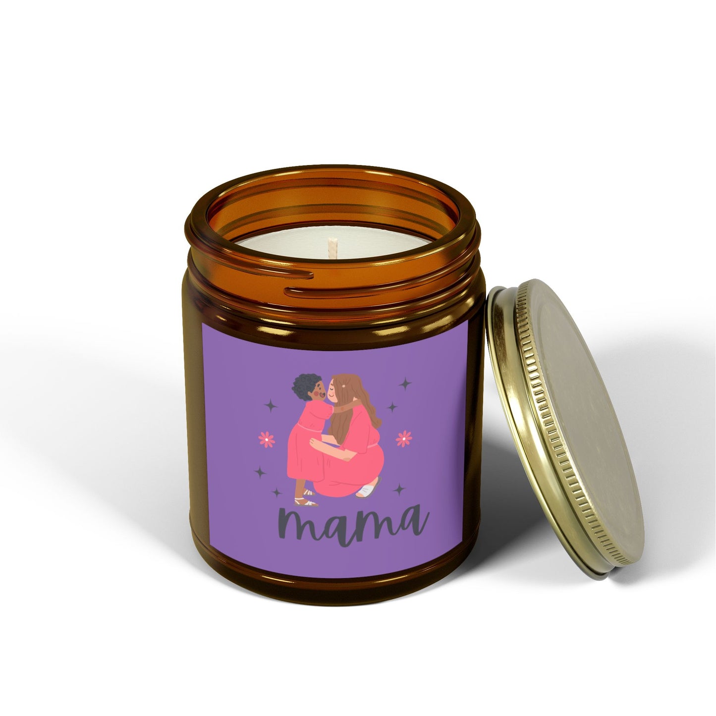 Mama Lavender Scented Candles, Coconut Apricot Wax (9oz)